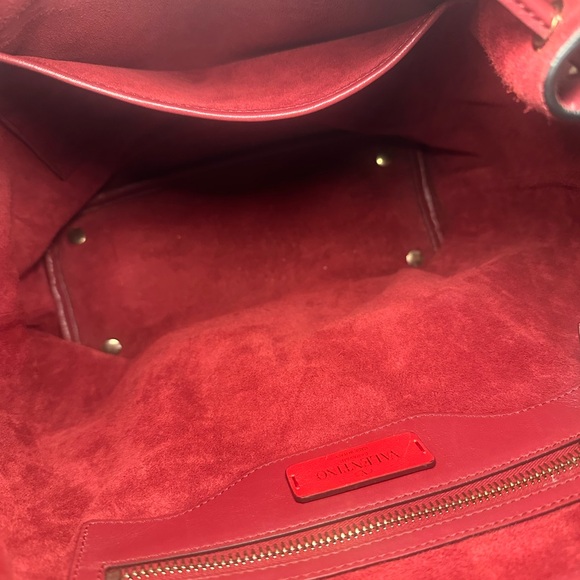 Valentino Bold Red Leather Backpack - Picture 7 of 8